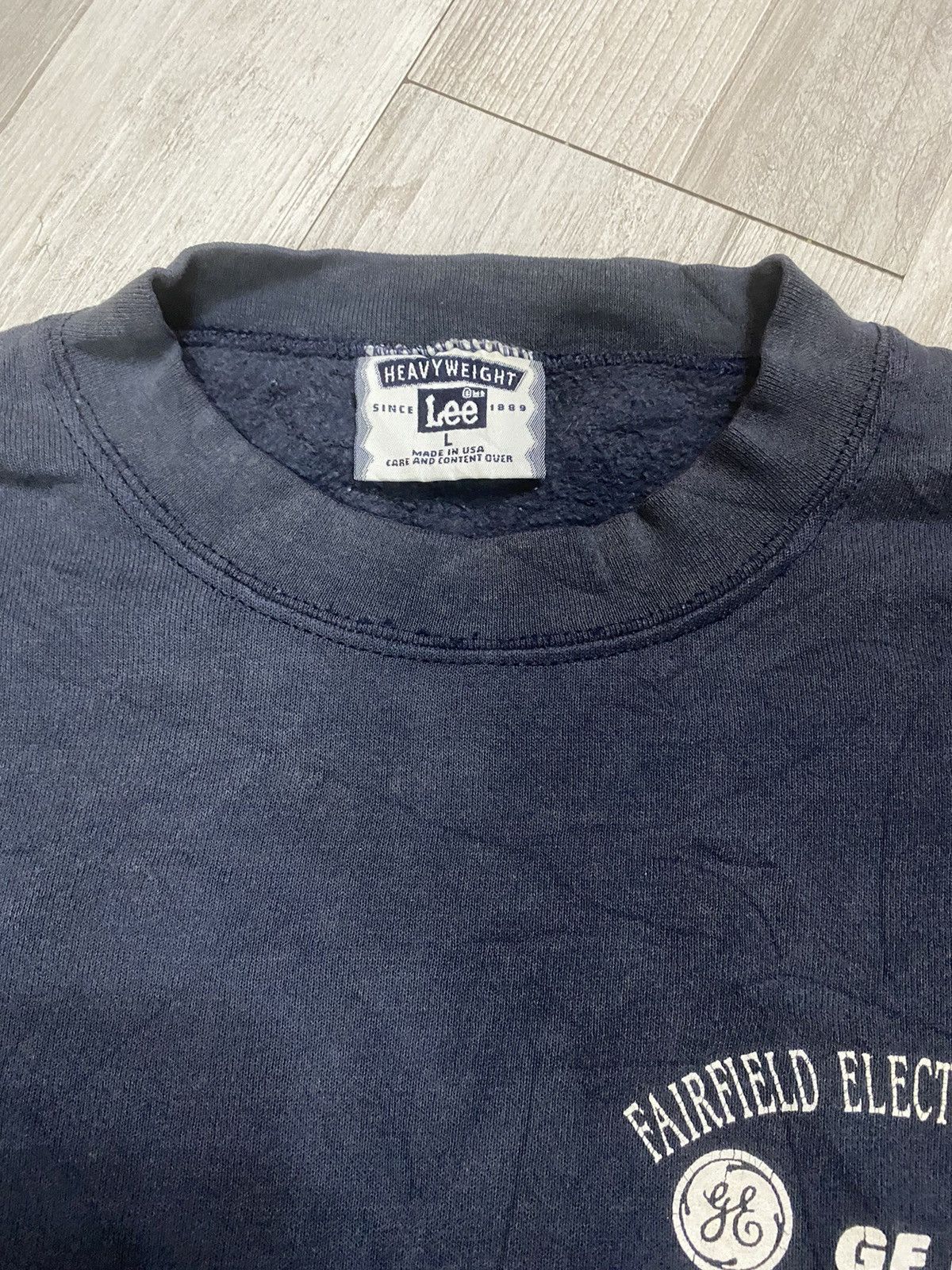 Lee × Vintage Vintage 80s Lee sun faded GE LAMP sweatshirt Size US L / EU 52-54 / 3 - 2 Thumbnail
