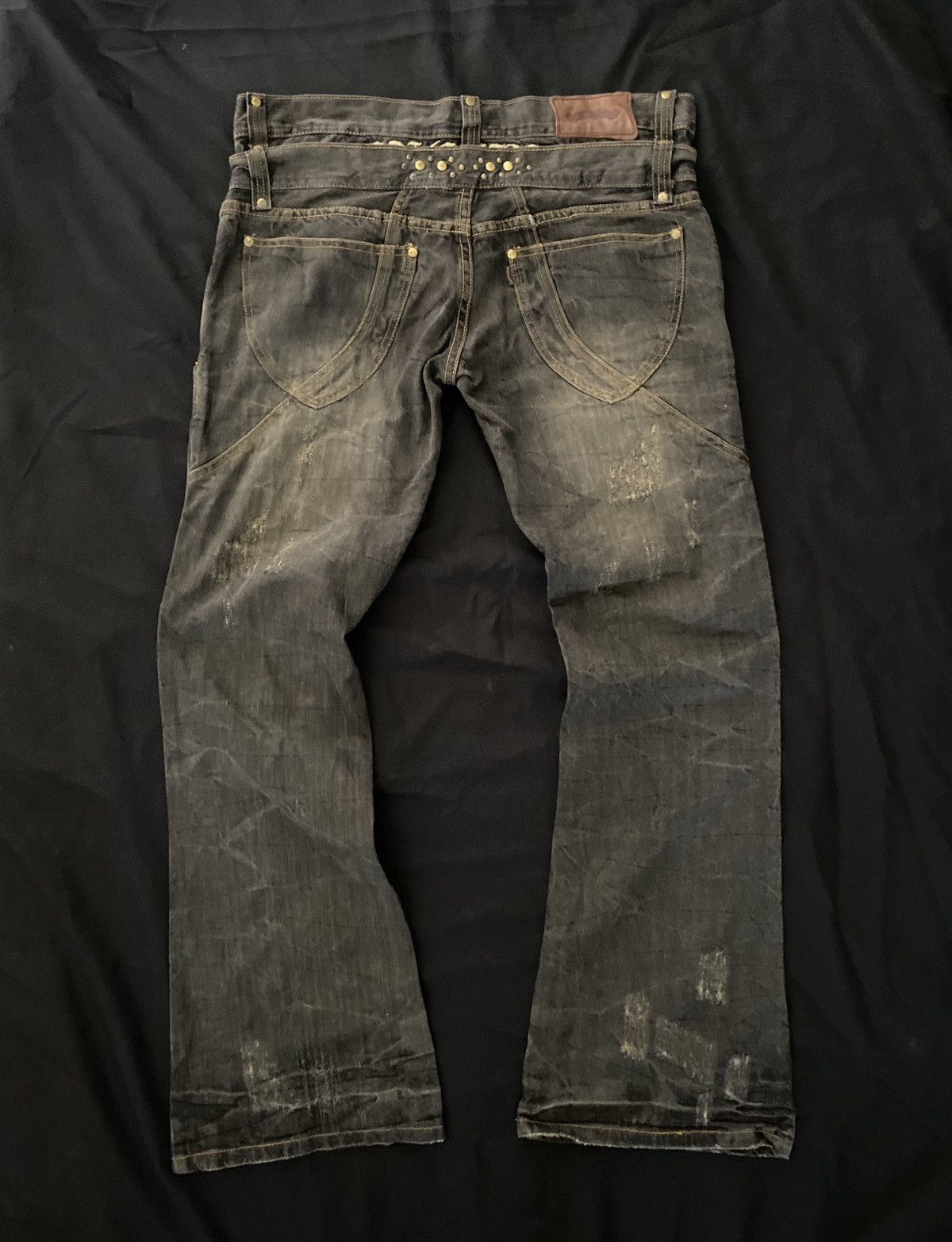 K-Two Studios Japanese Double Waist Flared Seditionaries Jeans Size US 33 - 2 Thumbnail