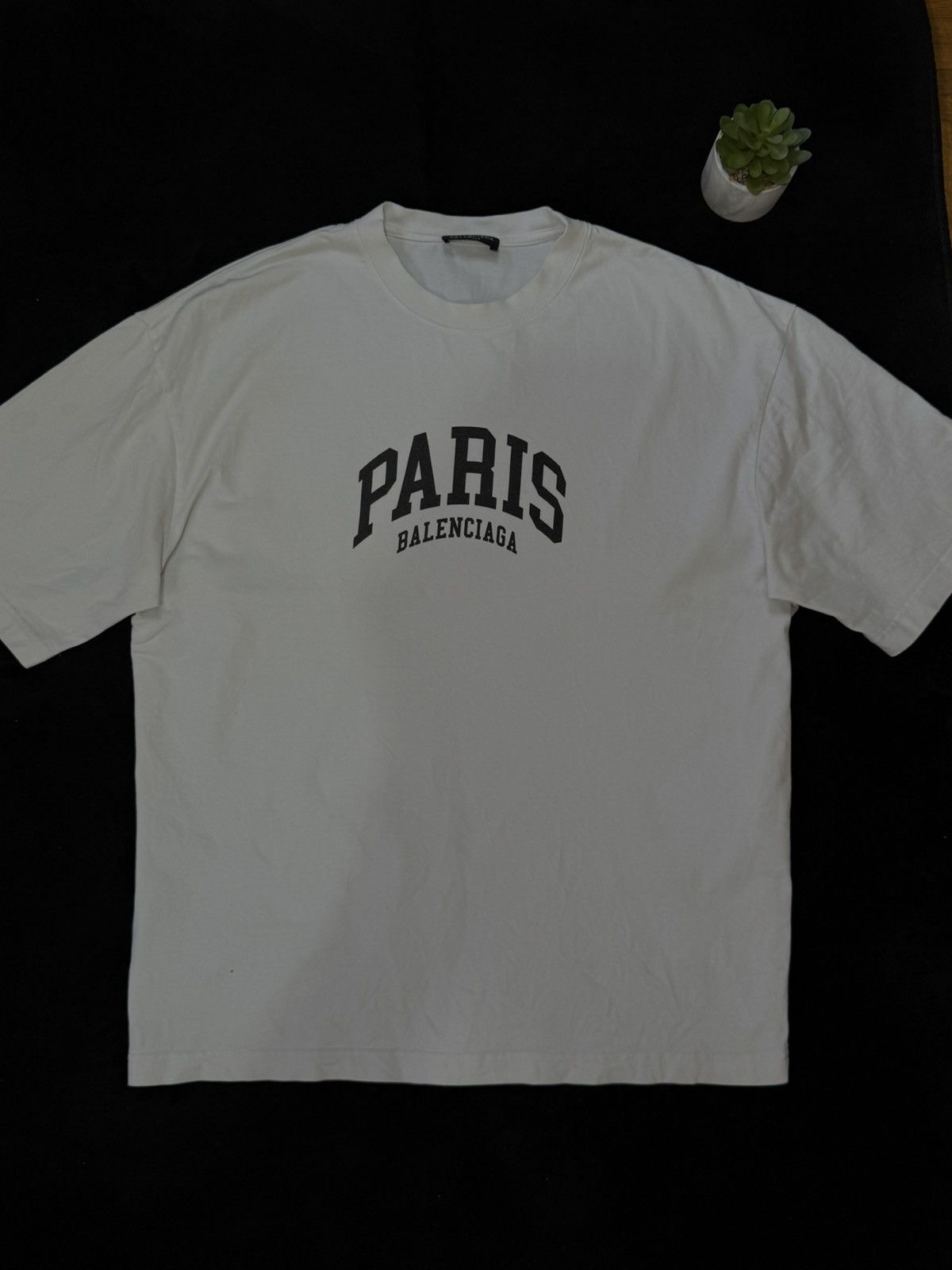 Balenciaga Balenciaga Paris T-Shirt – White Size US M / EU 48-50 / 2 - 1 Thumbnail