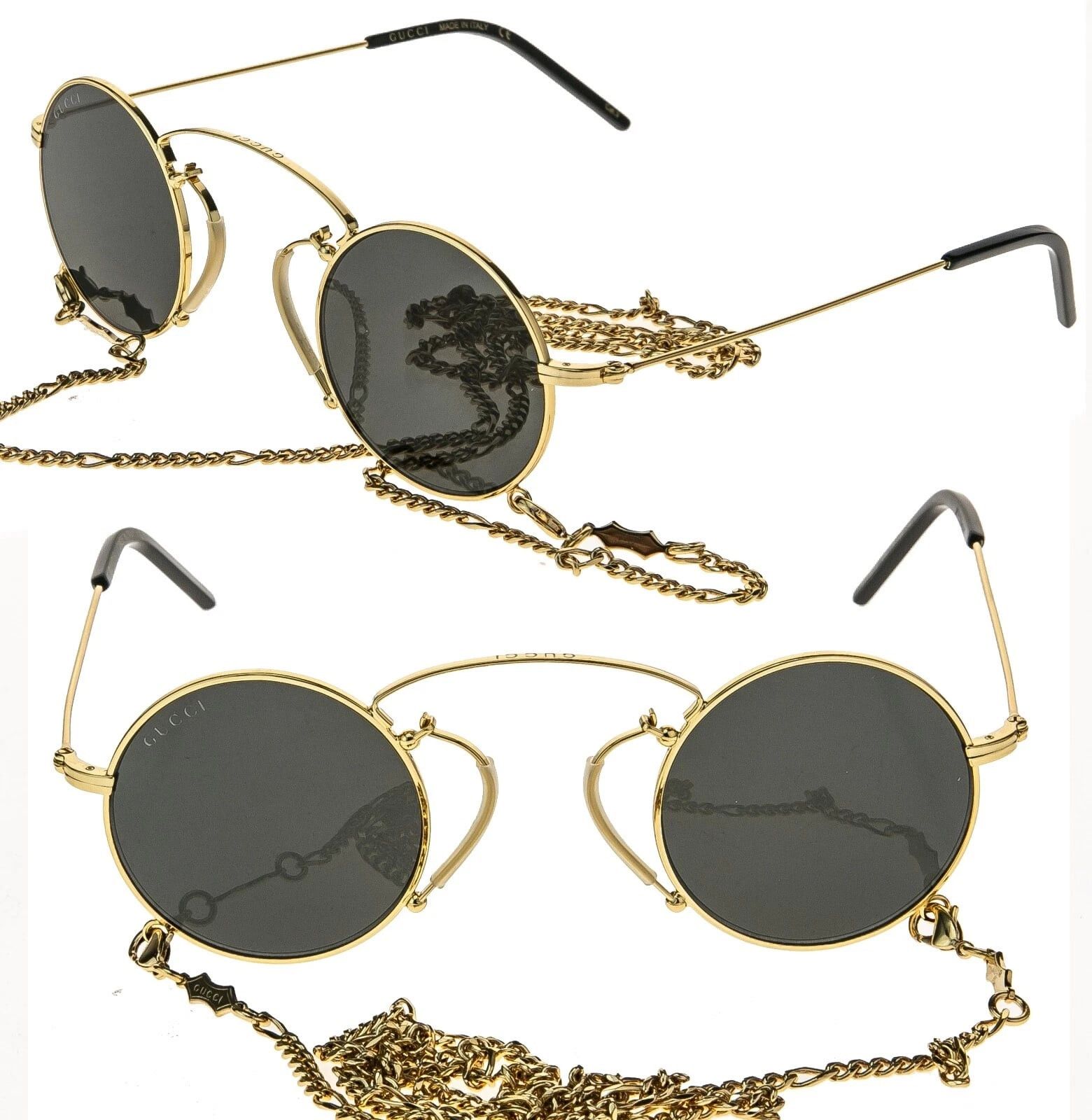 Gucci GUCCI GG0991S ARIA Pinke-nez 0991 Black Gold Chain 002 Size ONE SIZE - 1 Thumbnail