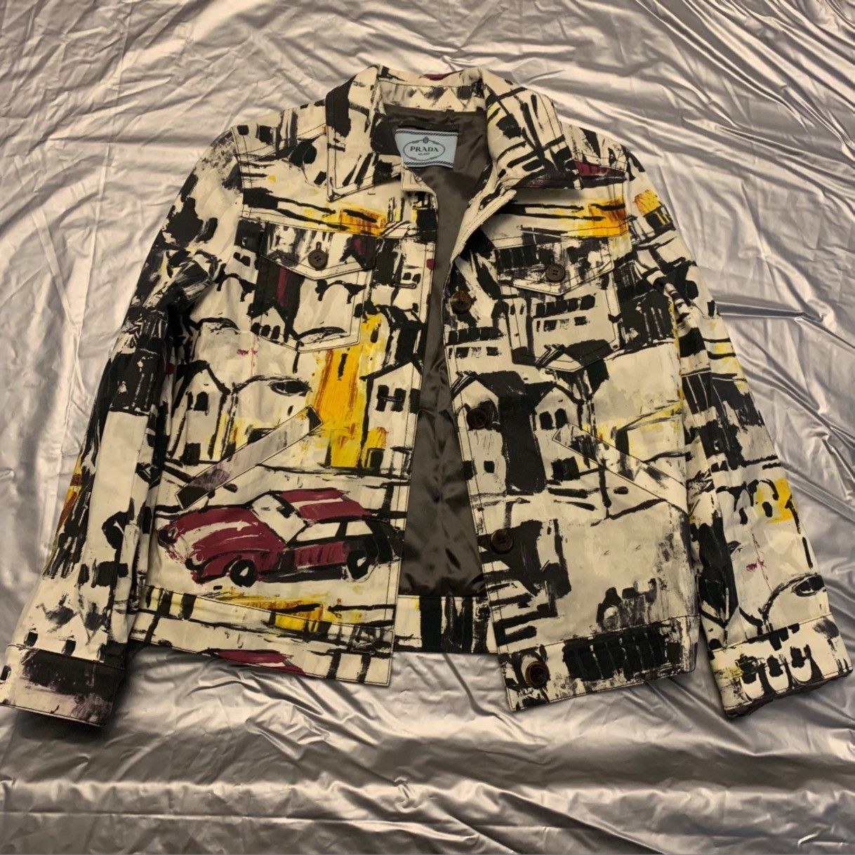 Prada Prada S/S17 Village Print Jacket Size US XXS / EU 40 - 1 Thumbnail