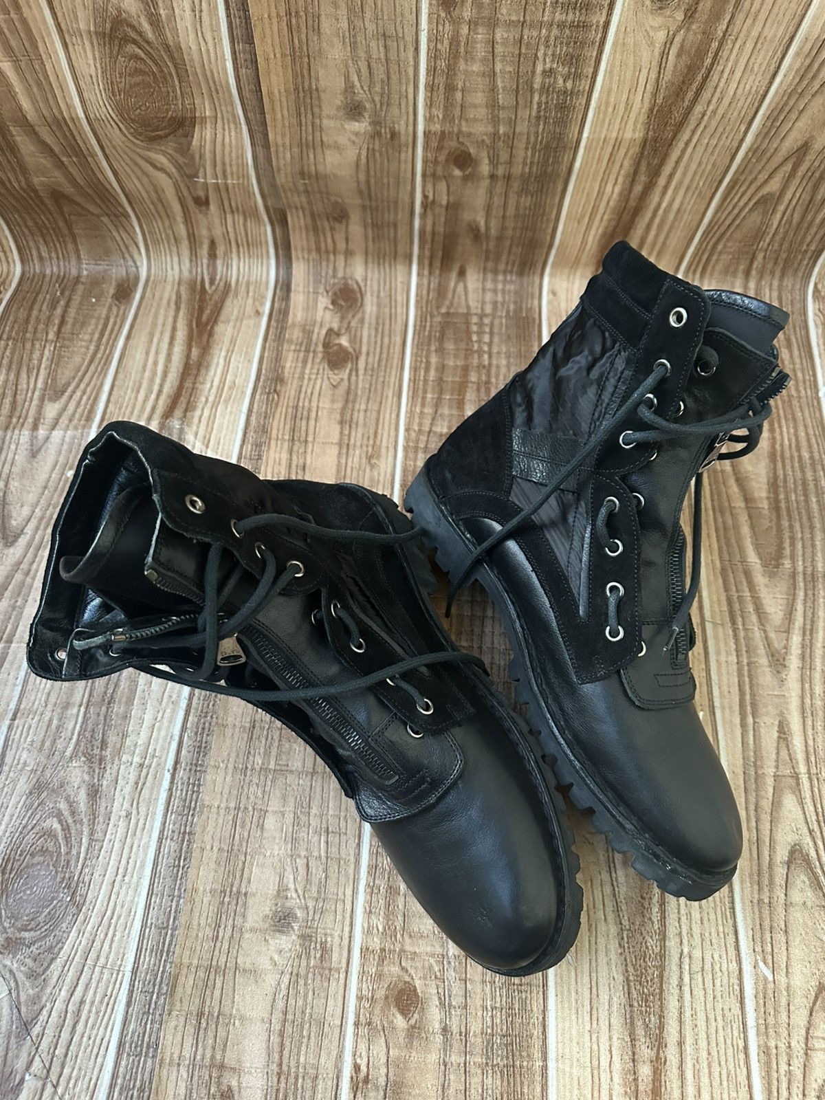 Dolce & Gabbana 00’s Dolce & Gabbana Black Hybrid Zip Boots Size US 9 / EU 42 - 8 Thumbnail