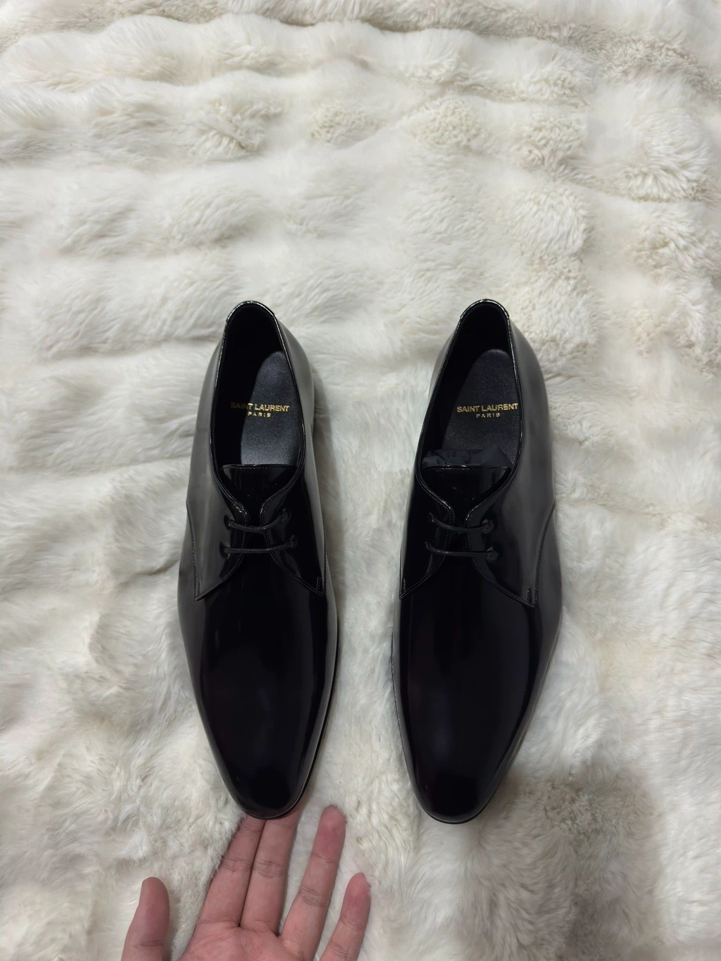 Saint Laurent Paris Saint Laurent SLP brand new men's new shiny leather shoes Size US 10 / EU 43 - 1 Thumbnail