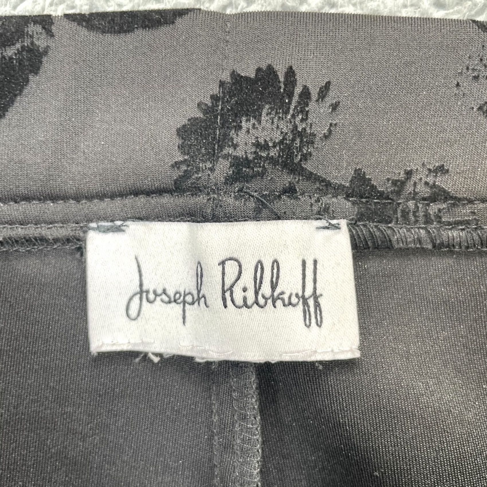 Joseph Ribkoff VINTAGE Joseph Ribkoff Pants Womens Medium Black Floral Velvet Tapered Leg Size 32" / US 10 / IT 46 - 3 Thumbnail