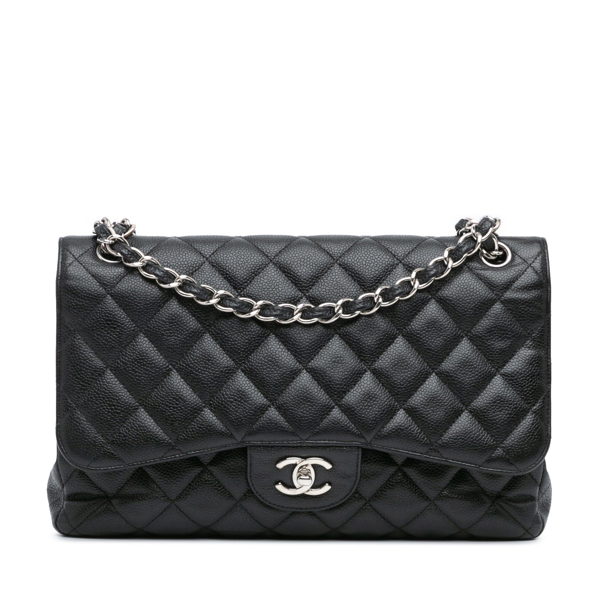 Chanel Chanel Jumbo Classic Caviar Double Flap Black Size ONE SIZE - 1 Thumbnail