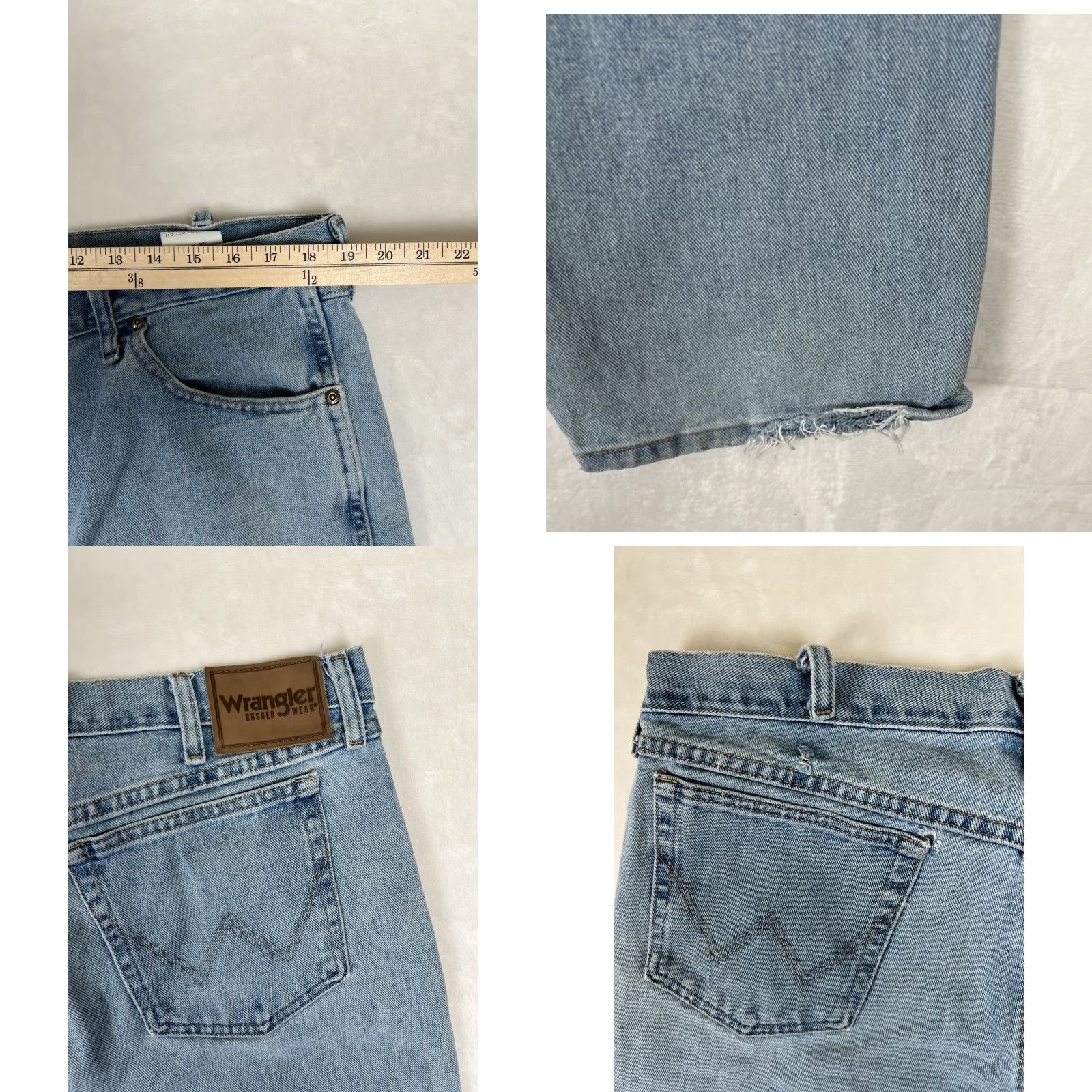 Wrangler Wrangler Jeans 38x30 Straight Men Regular Denim Cotton Blue 5-Pocket Medium Wash Size US 38 / EU 54 - 8 Thumbnail