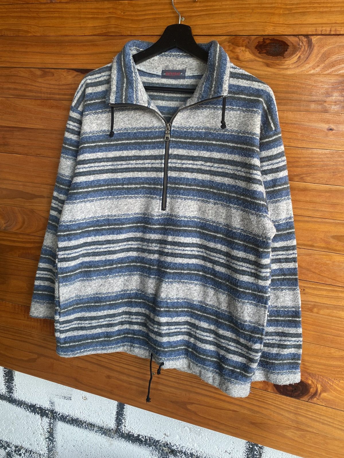 Vintage Vintage Top Scot Striped Half-Zip Pullover Sweater – 80s/90s Size US S / EU 44-46 / 1 - 4 Thumbnail