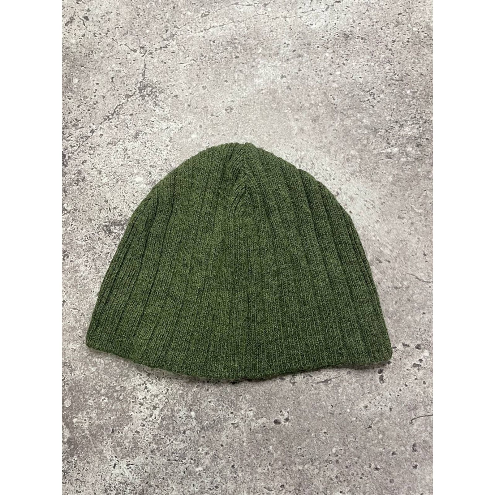 Levi's × Vintage Vintage Levi’s Olive Green Ribbed Knit Beanie Hat USA Size ONE SIZE - 2 Thumbnail