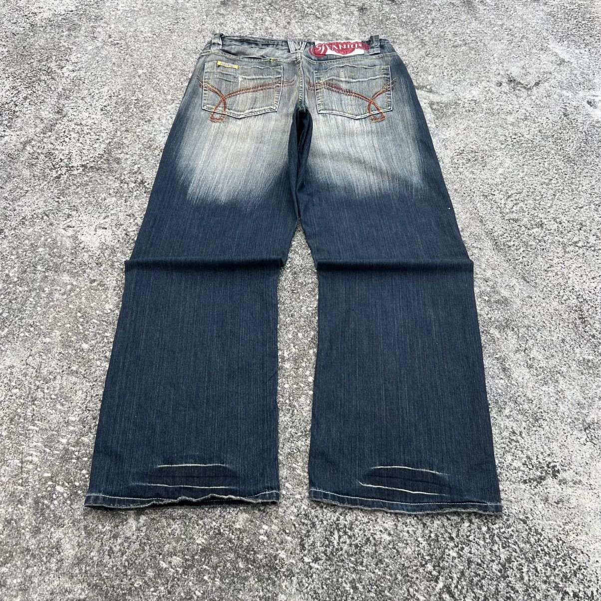 Akademiks “y2k style” AKADEMIKS ACID WASH DOUBLE POCKET BAGGY JEANS Size US 36 / EU 52 - 6 Thumbnail