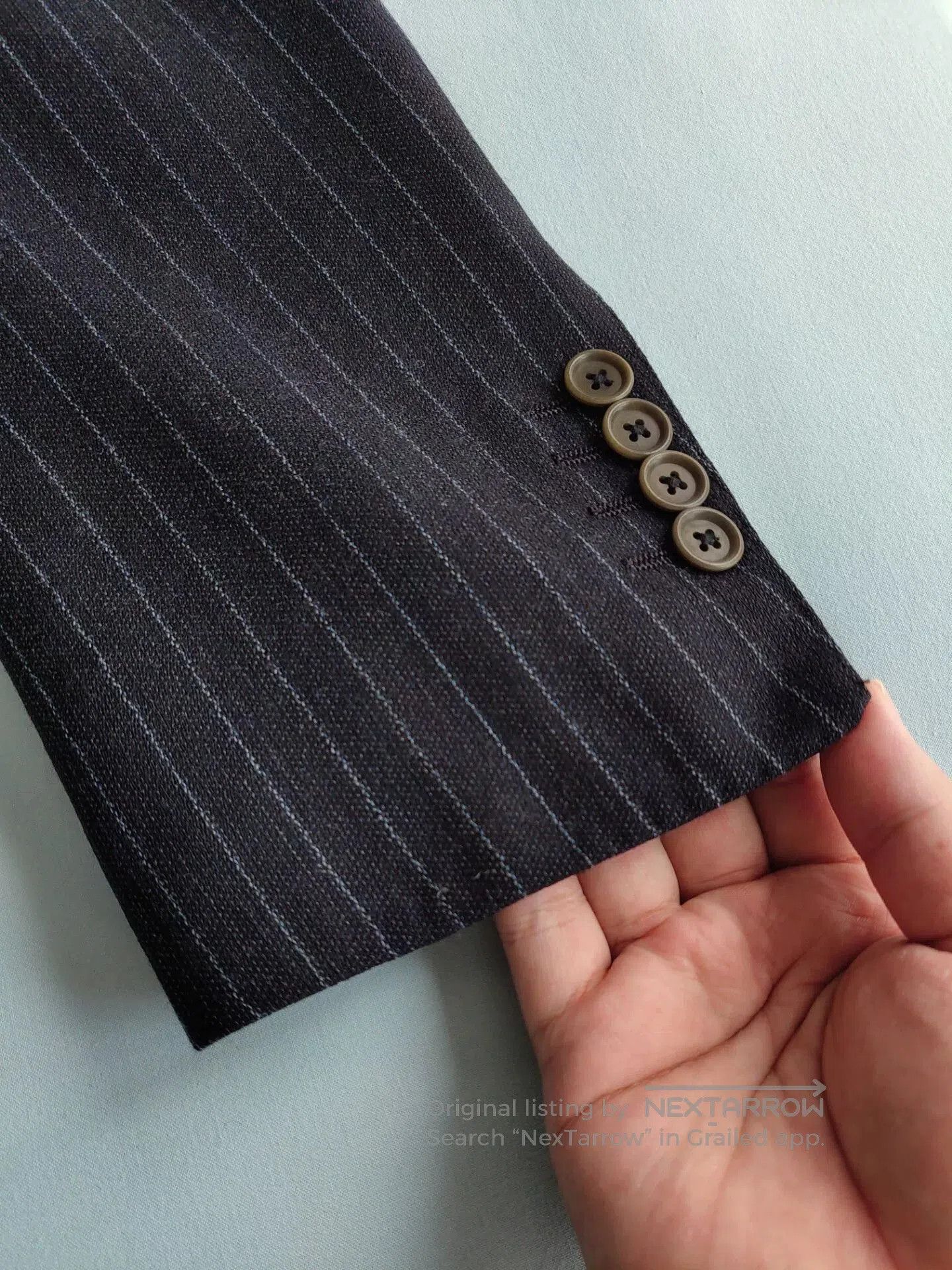 Ermenegildo Zegna Japanese Wool Pinstripe Suit Jacket. Size US M / EU 48-50 / 2 - 5 Thumbnail