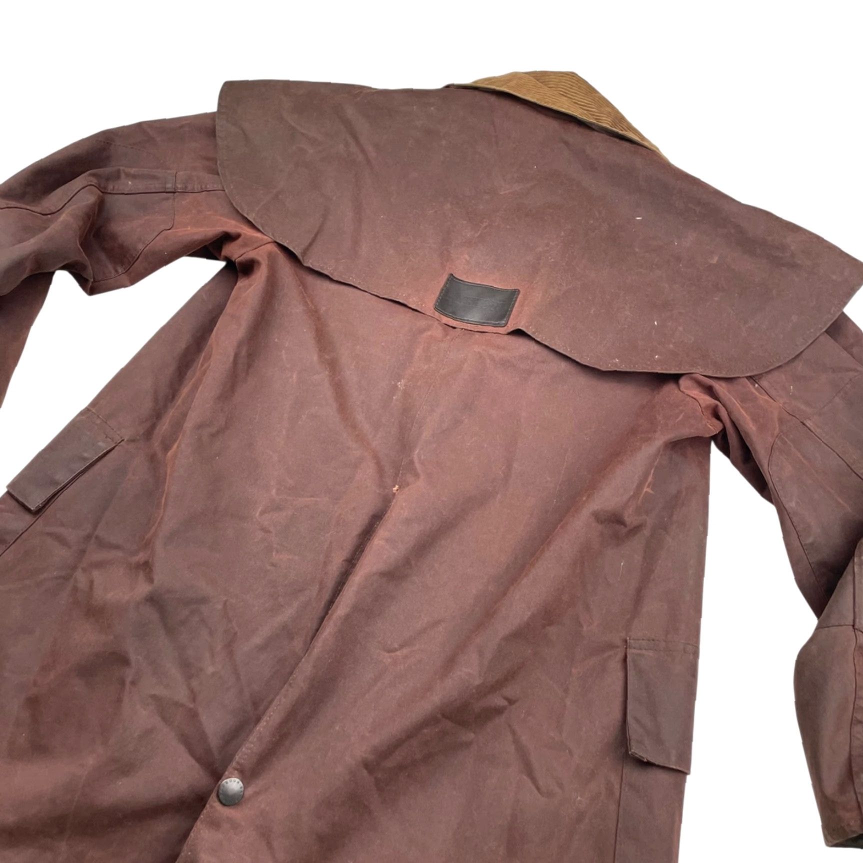 Barbour Backhouse Barbour Stockman Men’s Trench Coat Brown Waxed Cotton Long Wool Lined Snap Closure All Season Mens M Size US M / EU 48-50 / 2 - 3 Thumbnail