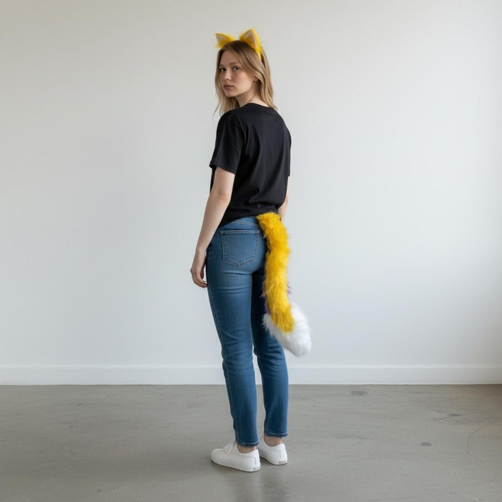 Other Fursuit Fish Tail Orange Purple Poseable 26" Furry Size ONE SIZE - 1 Thumbnail