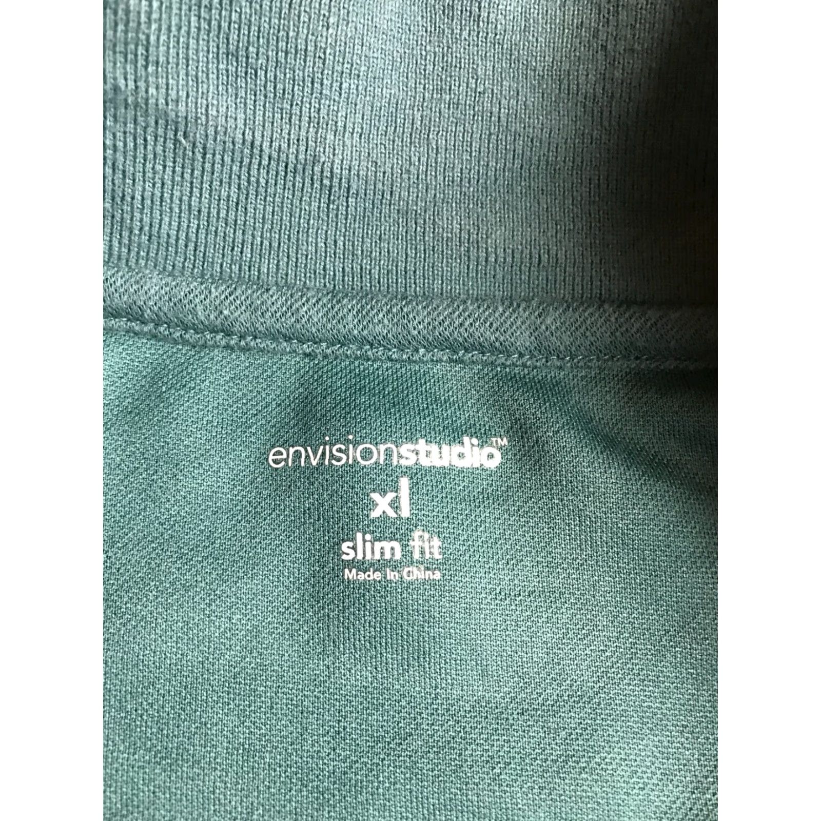 Vintage Envision Studio Shirt, Men's XL Polo, Turquoise, 1/4 Zip, Modern Casual Shirt, Envision Studio Men XL Polo Size US XL / EU 56 / 4 - 5 Thumbnail