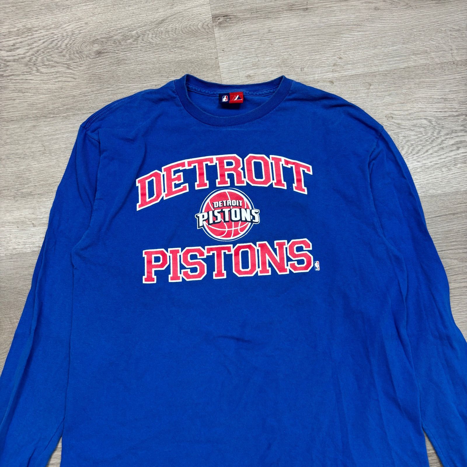 Majestic × NBA × Vintage VTG Majestic NBA Detroit Pistons Long Sleeve Shirt Men's L Size US L / EU 52-54 / 3 - 2 Thumbnail