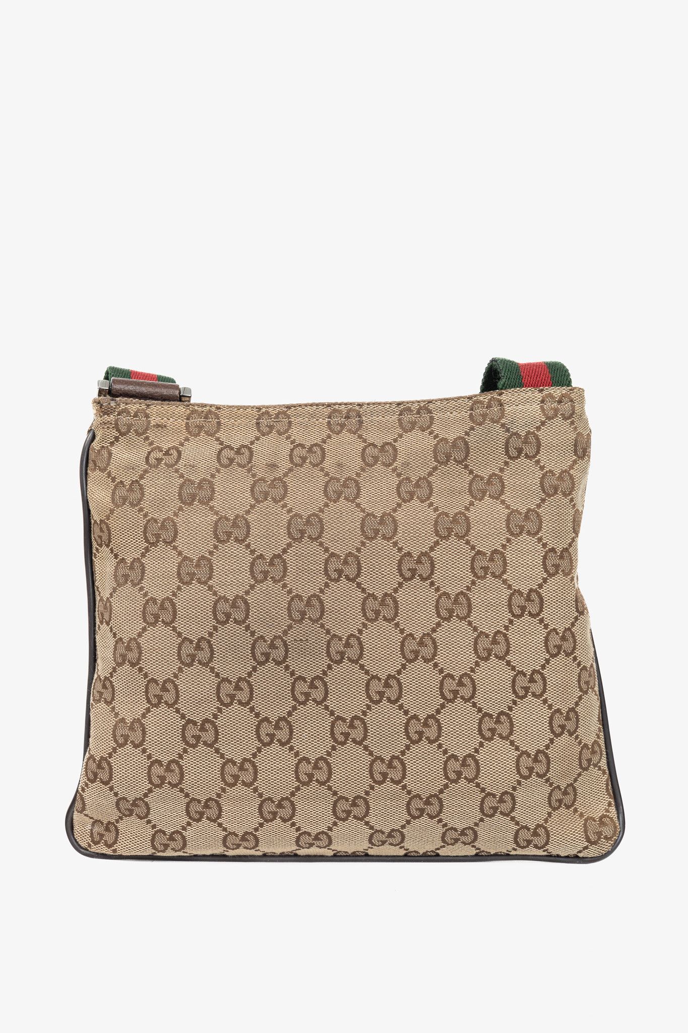 Gucci Gucci Beige GG Canvas Web-Strap Shoulder Bag Size ONE SIZE - 4 Thumbnail