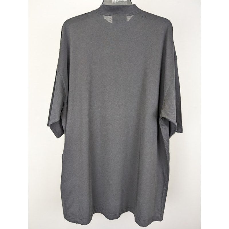 Balenciaga o1rshd1 Large Fit T-Shirt in Washed Black/White Size US S / EU 44-46 / 1 - 12 Thumbnail