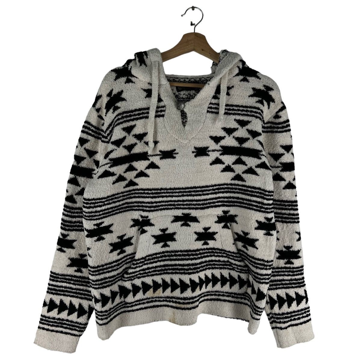 Japanese Brand 🔥VINTAGE FLEECE HOODIE JACKET GASS RICHS NAVAJO AZTEC Size US M / EU 48-50 / 2 - 1 Thumbnail