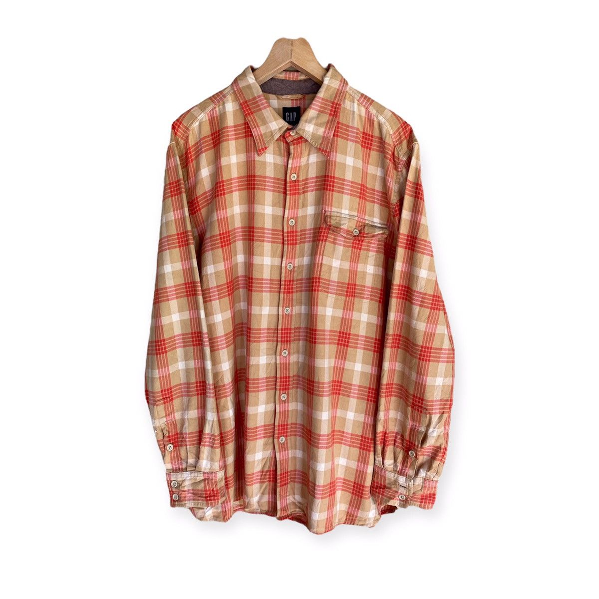 Gap Vintage Gap Plaid Tartan Flannel Shirt Button Up Size US XL / EU 56 / 4 - 1 Thumbnail