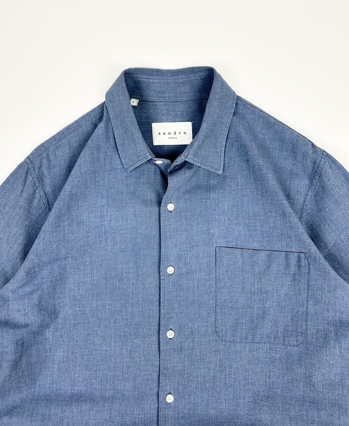 Sandro × Vintage Sandro Paris Luxury Button up Shirts Size US L / EU 52-54 / 3 - 6 Thumbnail