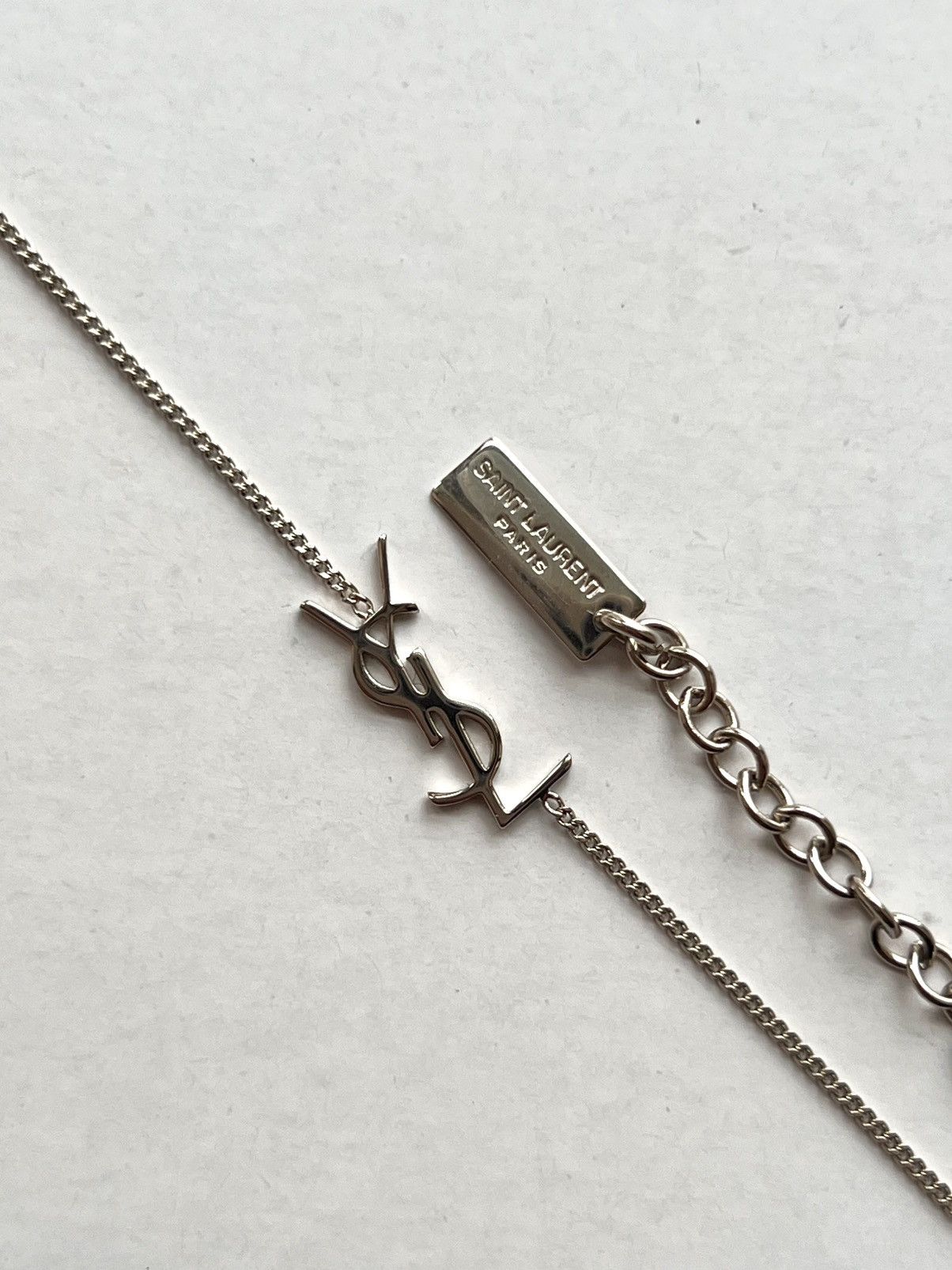 Yves Saint Laurent Saint Laurent Cassandre Charm Bracelet – Palladium YSL logo Size ONE SIZE - 3 Thumbnail
