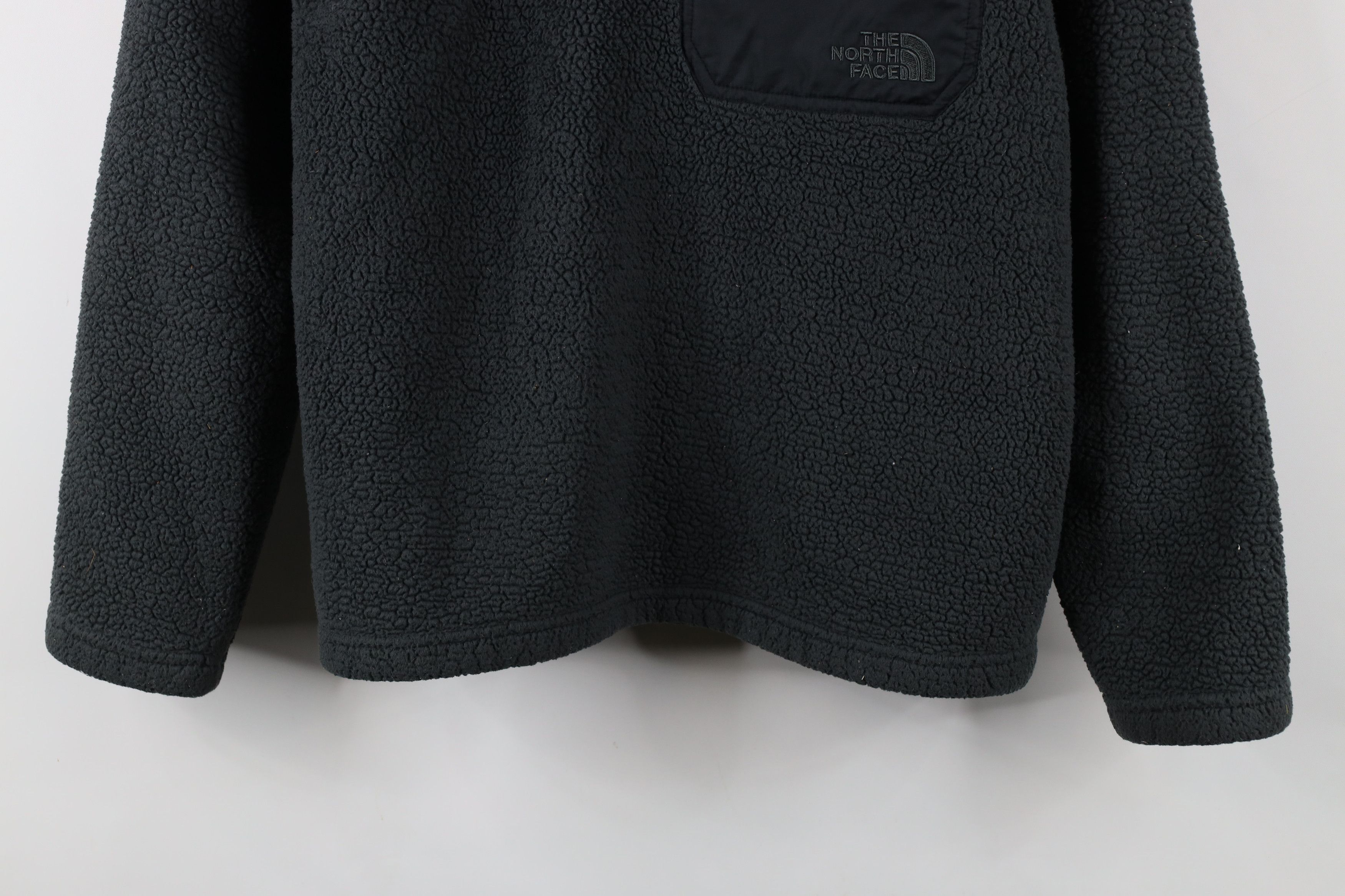 The North Face × Vintage The North Face Spell Out Groveland Sherpa Fleece Sweater Size US L / EU 52-54 / 3 - 3 Thumbnail