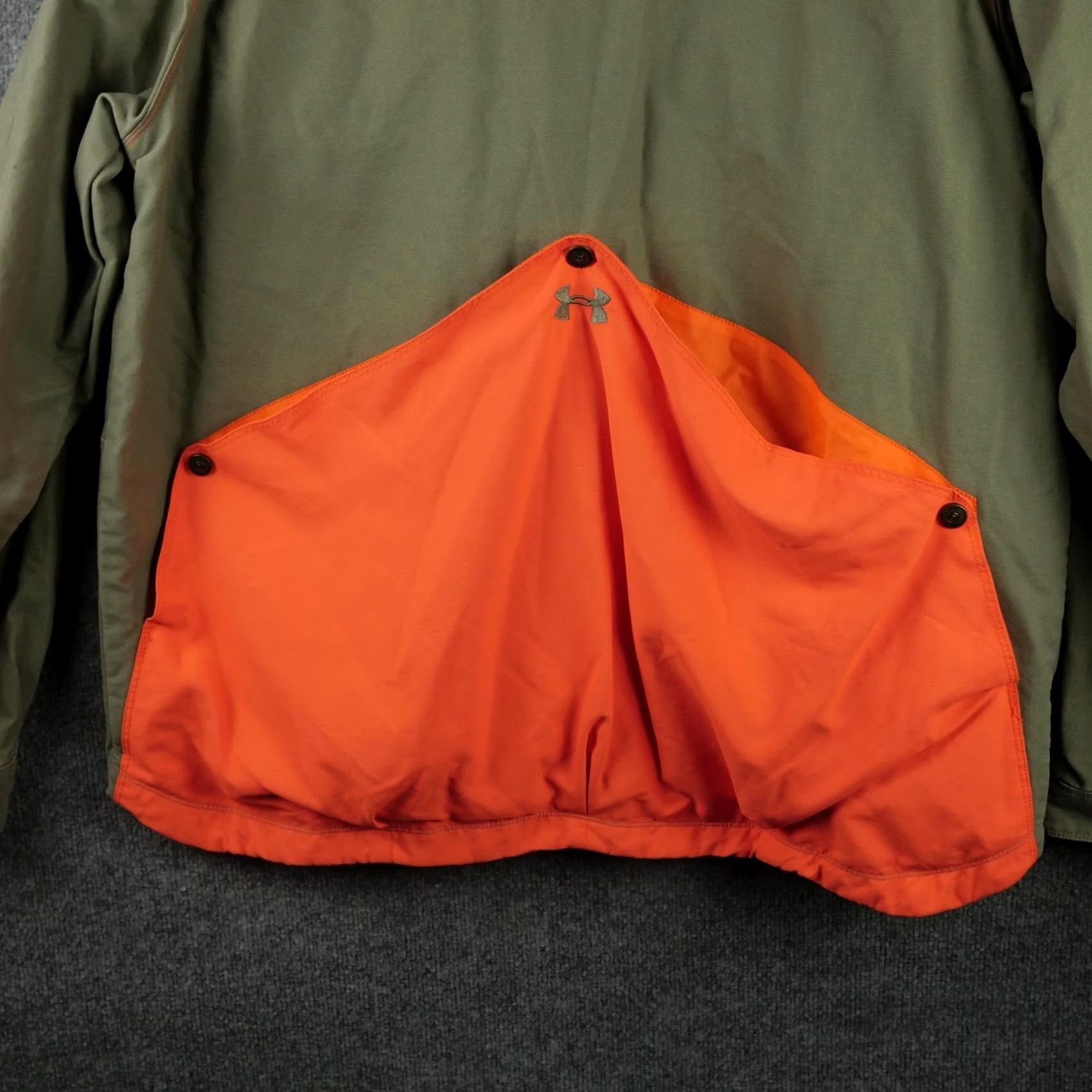 Under Armour Under Armour Jacket Mens 2XL Green Orange Storm 1 Hunting Parka Shooting High Vis Water Resistant All Seasons Camouflage Navy? Size US XXL / EU 58 / 5 - 7 Thumbnail