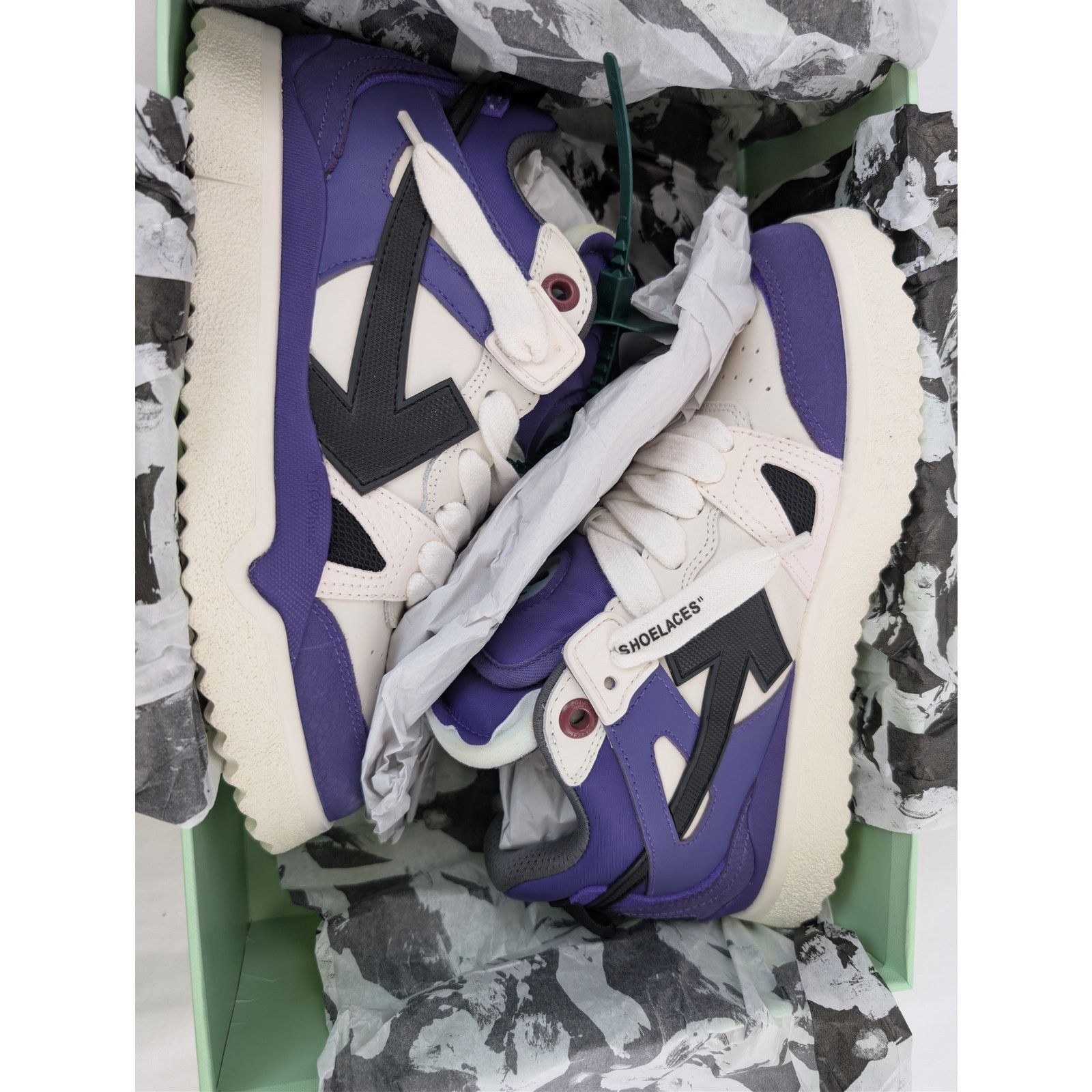 Off-White o1rshd1 Mid Top Sponge Sneakers in Purple/Black Size US 7 / EU 40 - 21 Thumbnail