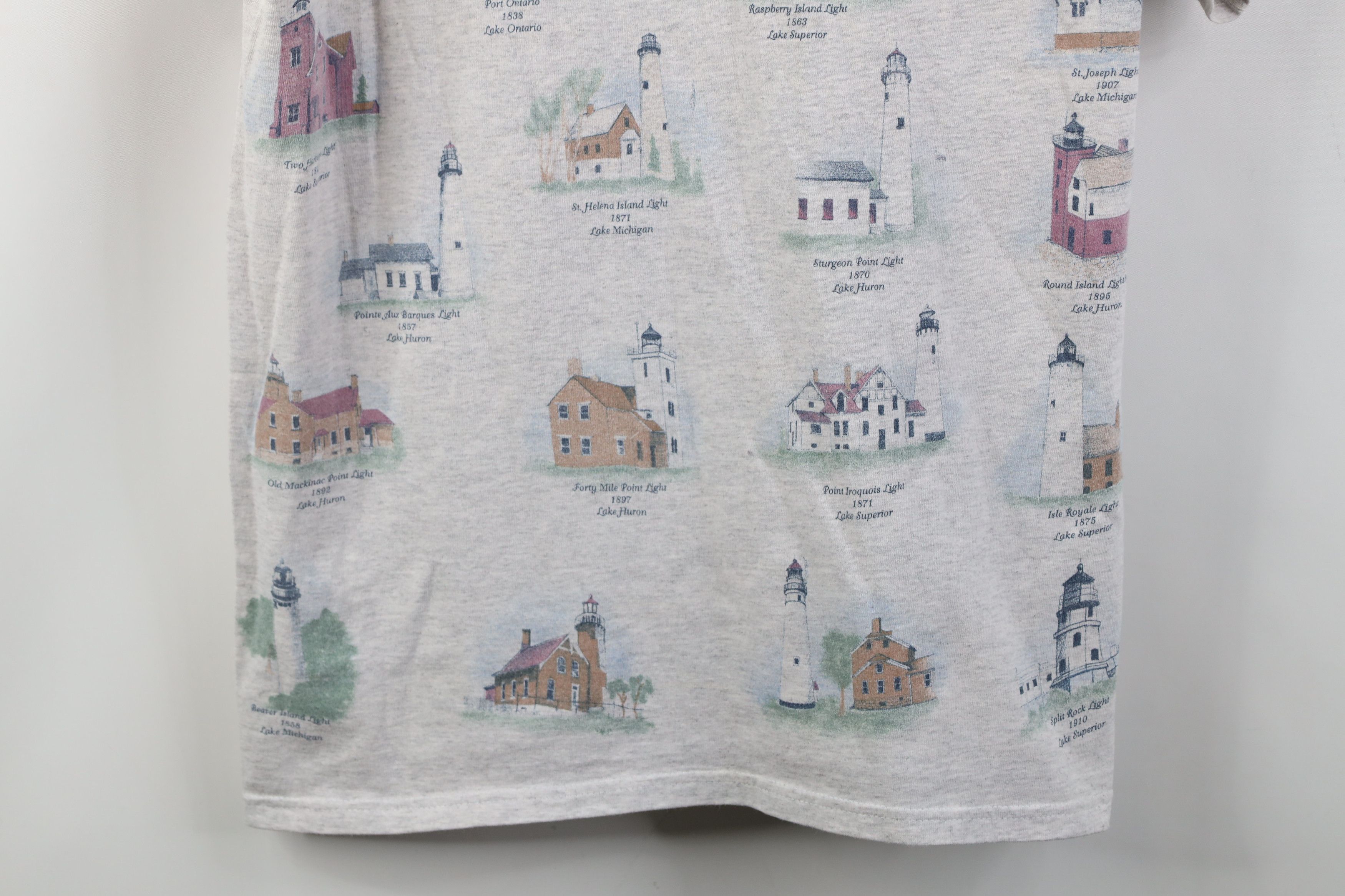 Vintage Vintage 90s Streetwear Lighthouse All Over Print T-Shirt USA Size M / US 6-8 / IT 42-44 - 3 Thumbnail