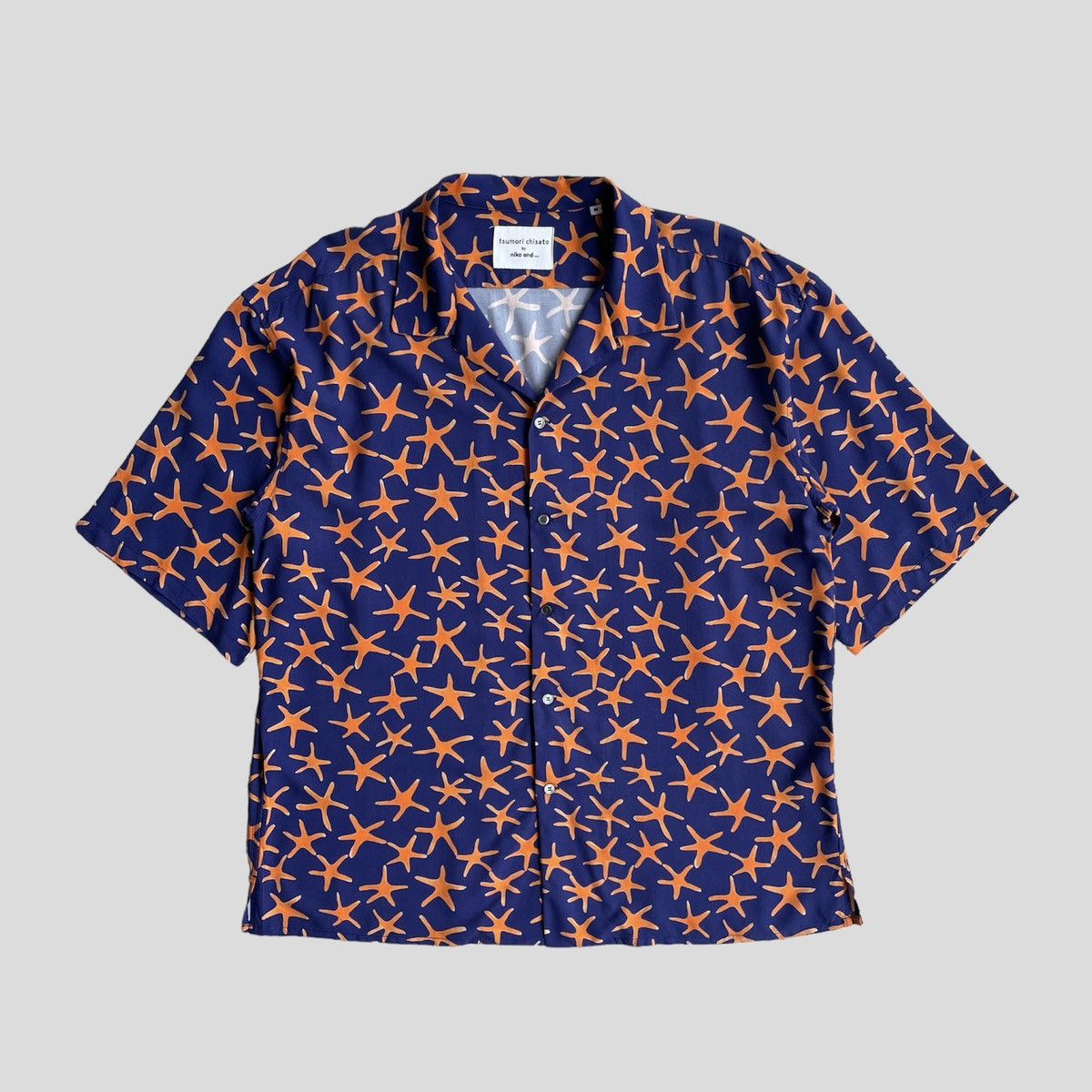 image of Issey Miyake x Tsumori Chisato By Niko And Starfish Pattern Shirt in Blue, Men's (Size Medium)
