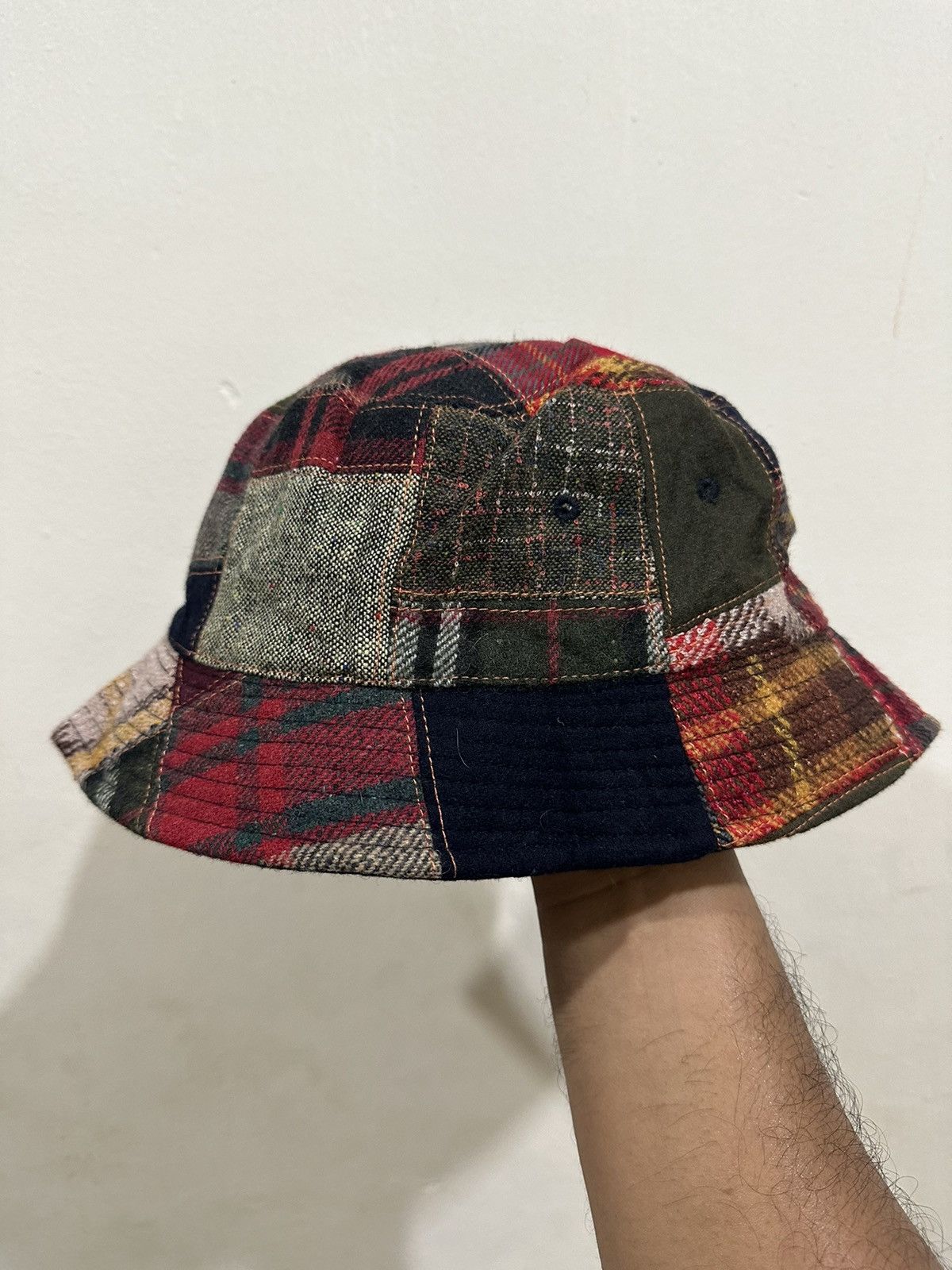 Vintage RARE Patchwork Borro Kapital Style Bucket Hat Size ONE SIZE - 2 Thumbnail