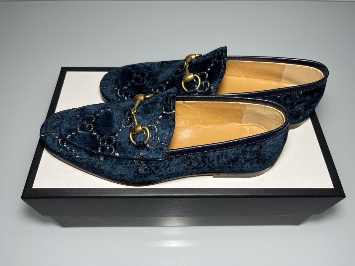 Gucci GUCCI Jordaan Loafers Velvet Flat Size US 6 / EU 39 - 6 Thumbnail