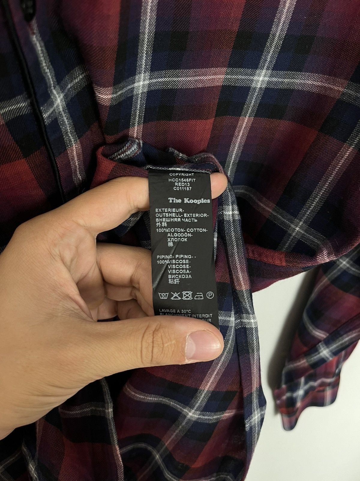 The Kooples The Kooples Plaid Cotton Long Sleeve Shirt Size US S / EU 44-46 / 1 - 9 Thumbnail