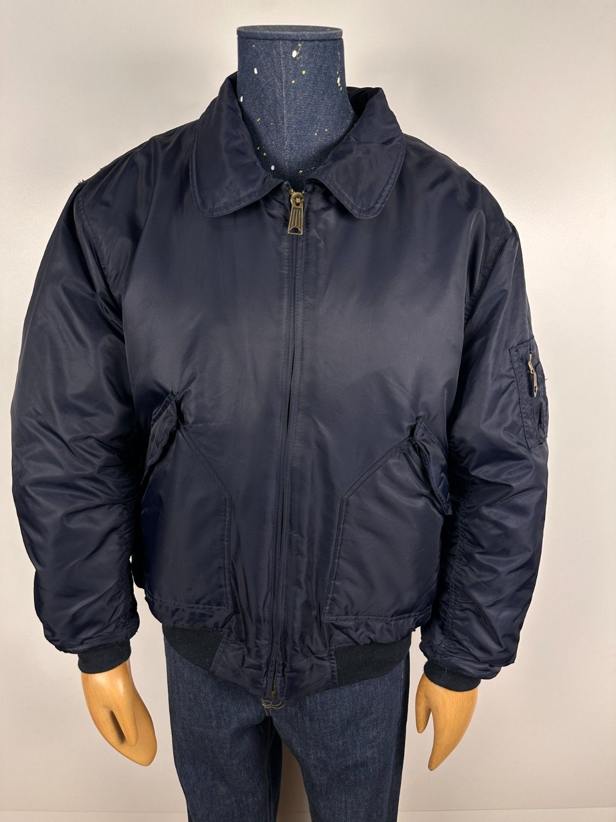 Other Flyers MA2 Cold Weather Jacket USAF Air Force Nylon Navy L Size US L / EU 52-54 / 3 - 1 Thumbnail
