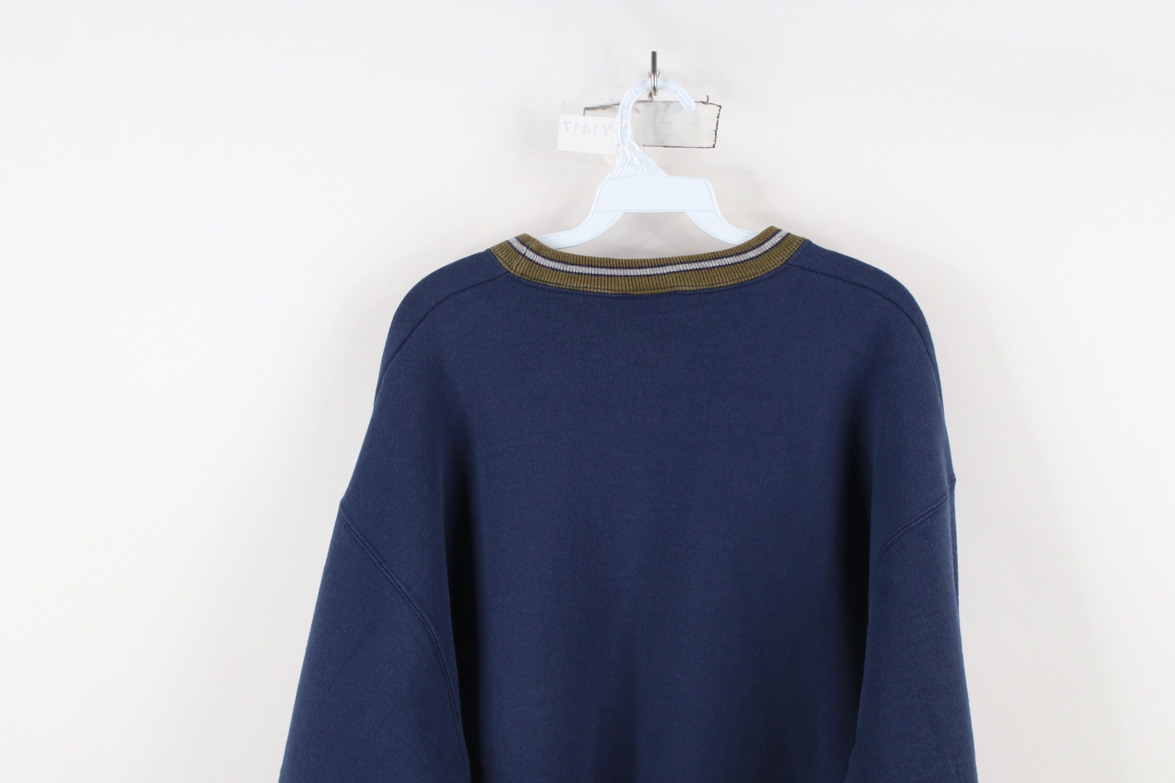 Vintage Vintage 90s Wilson Spell Striped Heavyweight Sweatshirt USA Size US XL / EU 56 / 4 - 10 Thumbnail