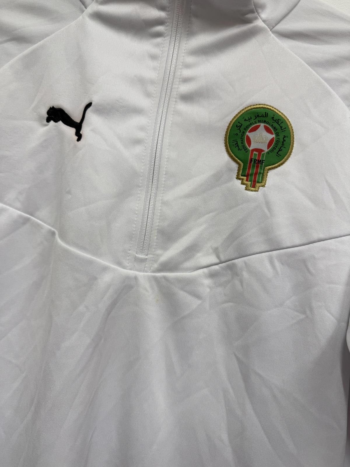 Puma Puma White Soccer Training Top with Moroccan Football Badge Size US XXL / EU 58 / 5 - 3 Thumbnail