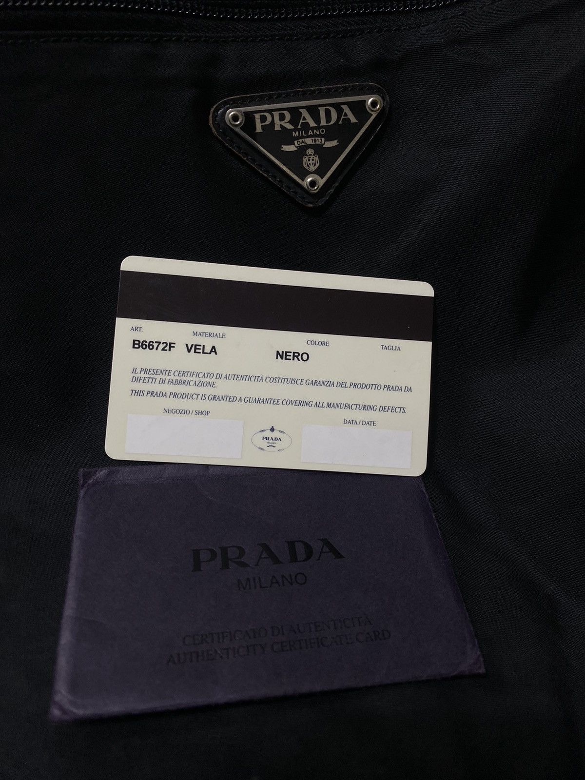 Prada Prada Tessuto Tote Bag Complete with Card Size ONE SIZE - 11 Thumbnail