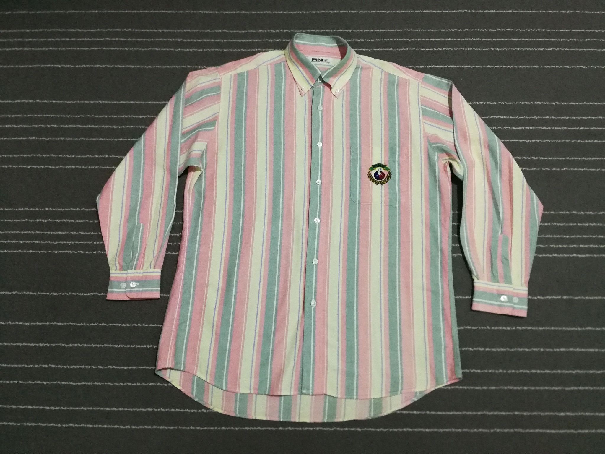 Japanese Brand × PING × Vintage RARE Vintage PING golf OXFORD cotton button up M 2072 Size US M / EU 48-50 / 2 - 1 Thumbnail