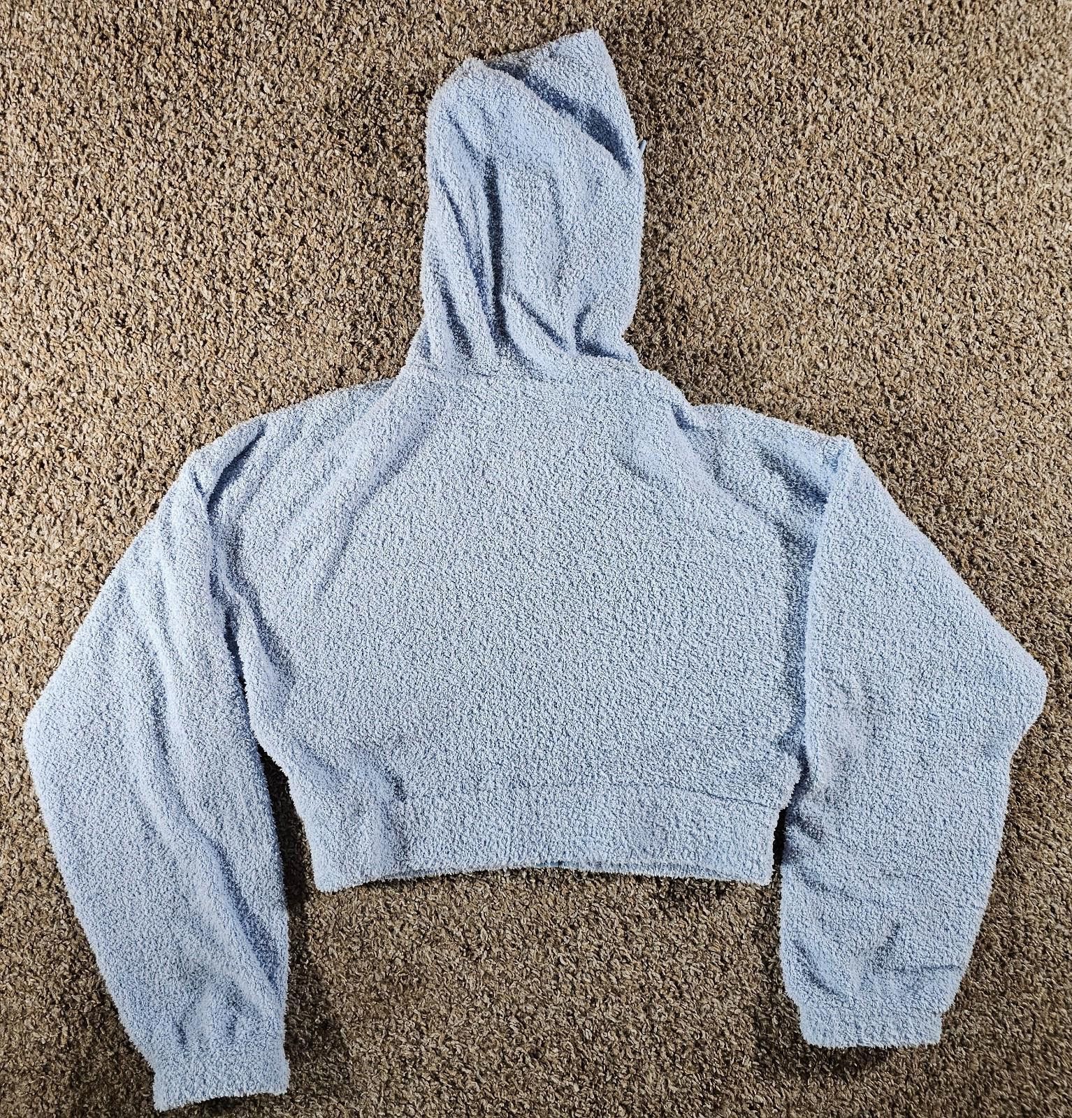 Designer Flirtitude Active Full Zip Hooded Cropped Sweater Small Blue Size S / US 4 / IT 40 - 7 Thumbnail