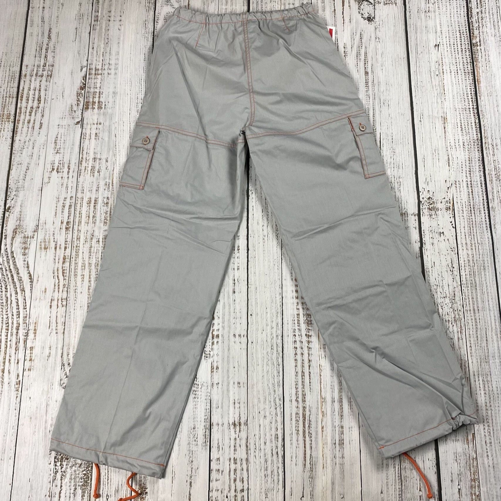 Vintage VTG UFO PARACHUTE PANTS Cargo WOMENS 12 Mercury Grey/Orange NWT Size 34" / US 12 / IT 48 - 6 Thumbnail
