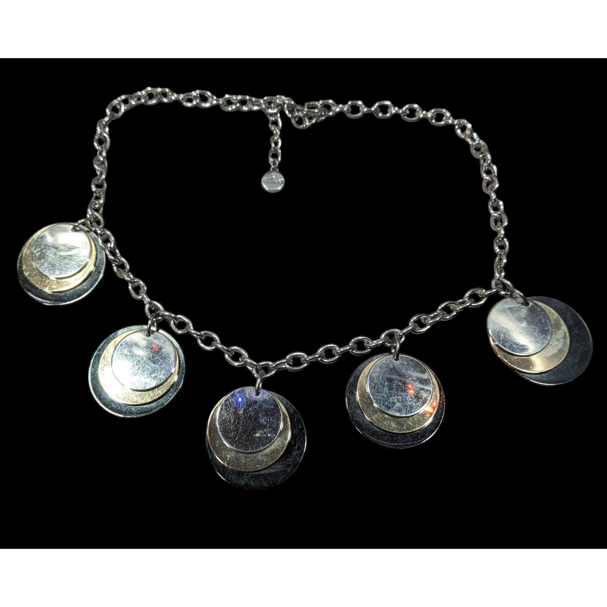 Alfani Alfani Elegant Modern Metallic Stacked Medallion Charm Neckl Size ONE SIZE - 4 Thumbnail