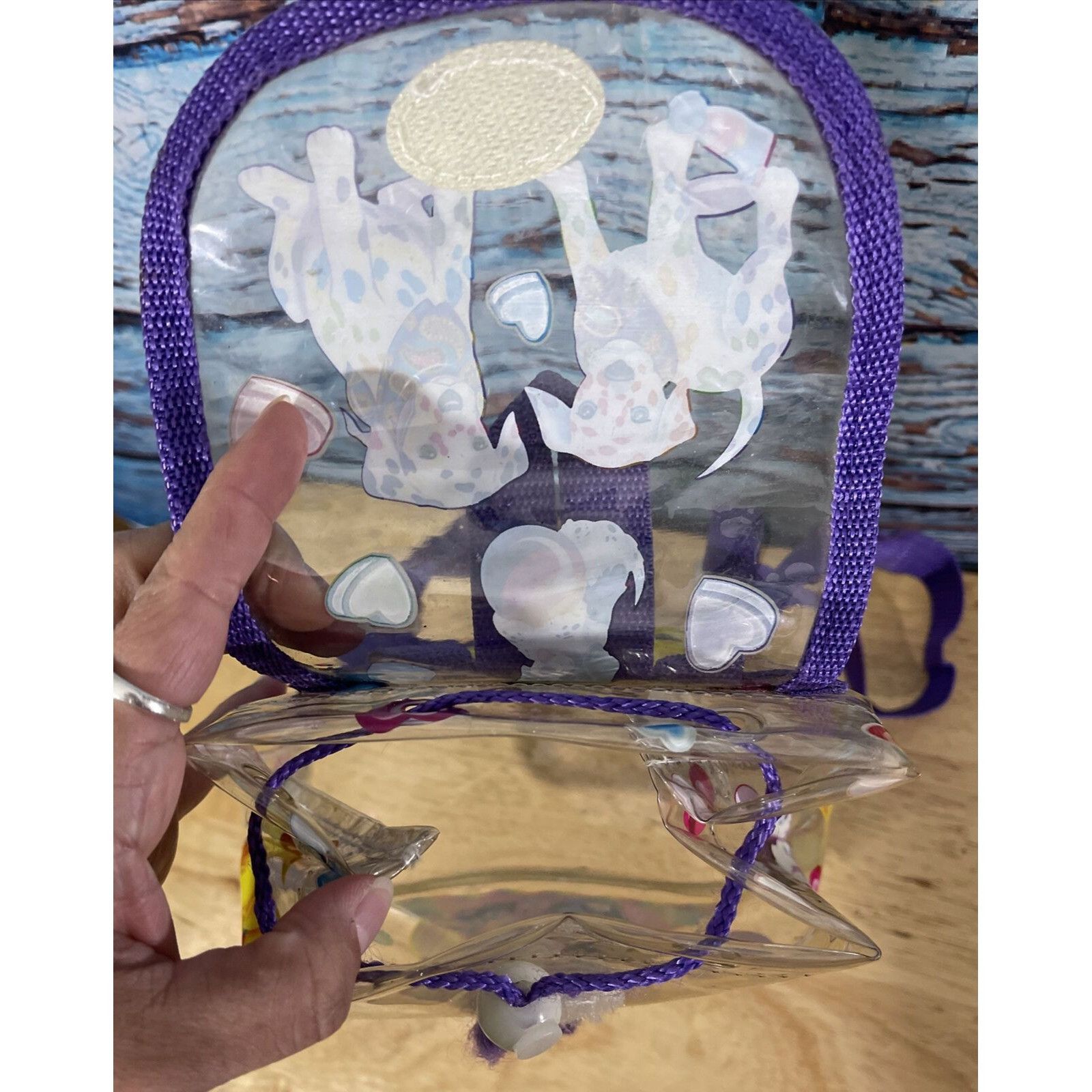 Other LISA FRANK Vintage 1990s Backpack Clear With Spotty Dotty Ca Size ONE SIZE - 7 Thumbnail