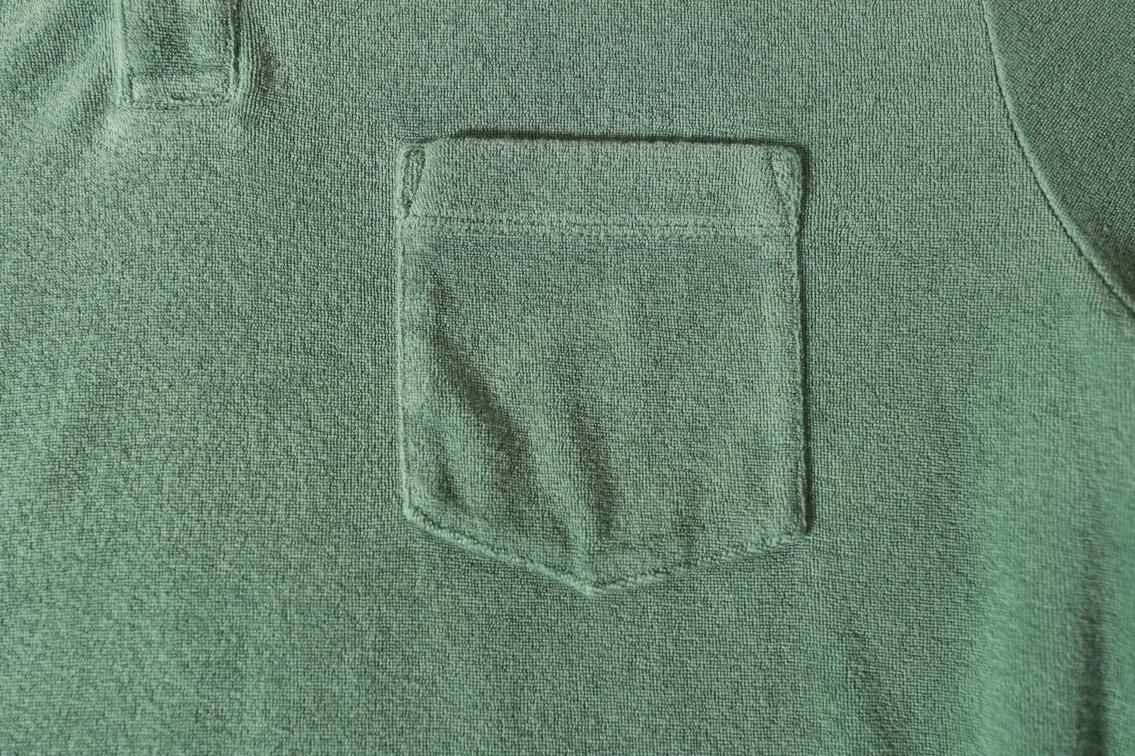 Outerknown Outerknown Hightide Green Terry Cloth Polo Shirt (L) Size US L / EU 52-54 / 3 - 4 Thumbnail