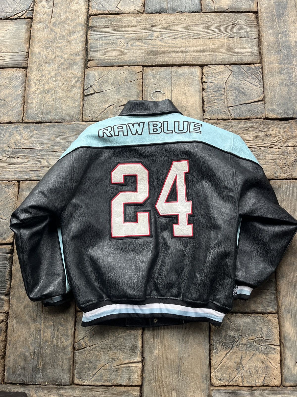 Vintage Raw Blue Leather Bomber Jacket xl Size US XL / EU 56 / 4 - 5 Thumbnail