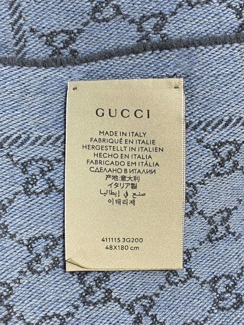 Gucci Gucci Gray full-print scarf 2502-Nextarrow Size ONE SIZE - 6 Thumbnail