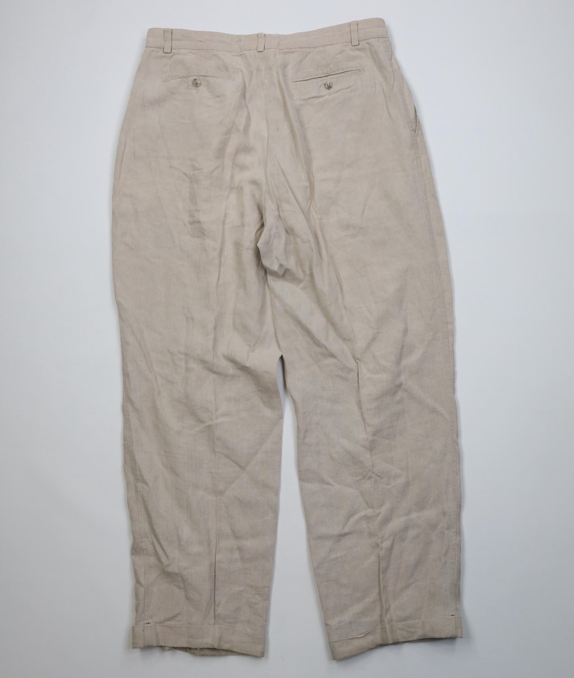 Banana Republic Vintage 90s Banana Republic Safari Linen Wide Leg Pants Size US 36 / EU 52 - 11 Thumbnail