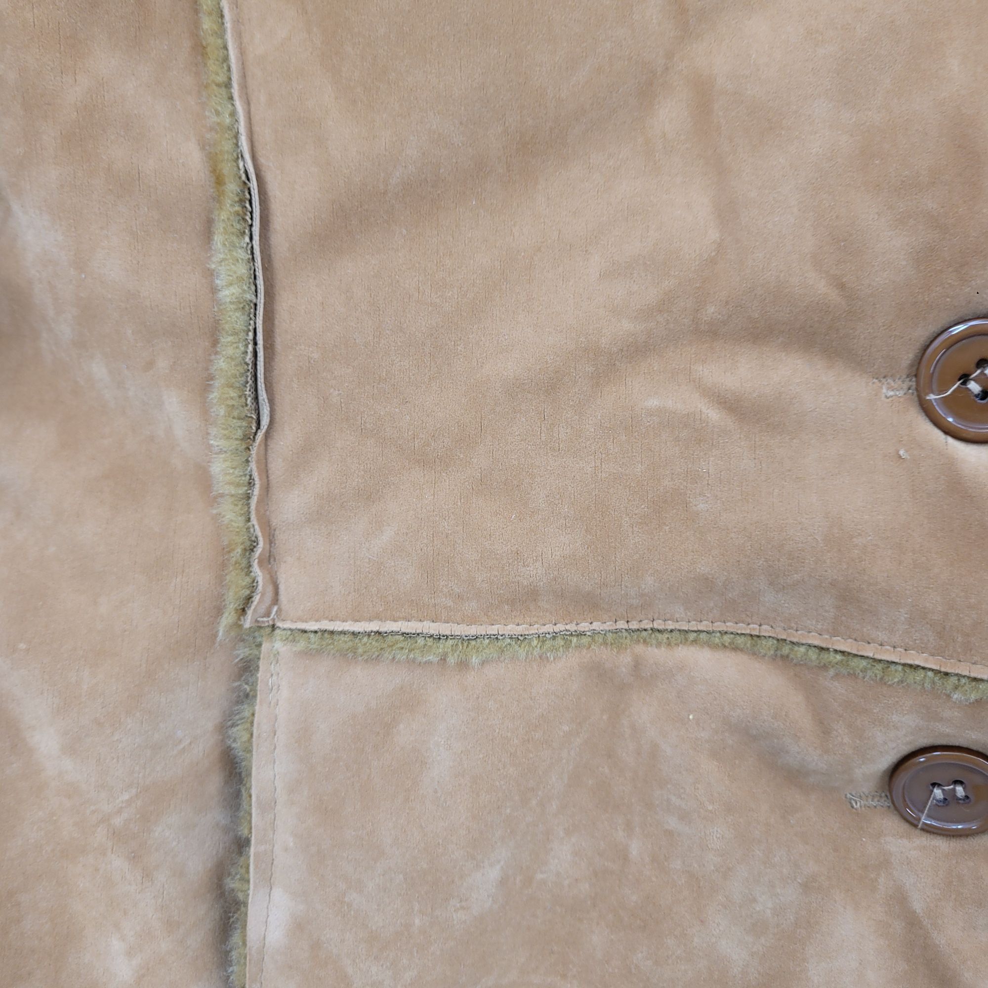 Oscar Piel Vtg Oscar Piel Faux Suede Jacket Camel Faux Fur Lining Butto Size S / US 4 / IT 40 - 7 Thumbnail