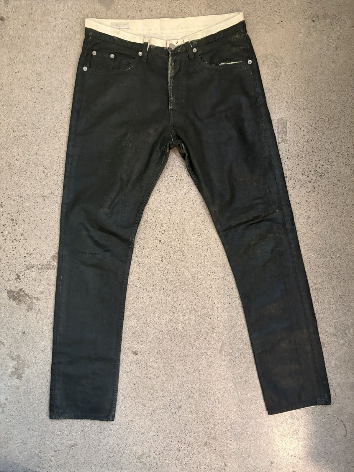 Dries Van Noten Dries Van Noten Painted Denim Size US 29 - 1 Thumbnail
