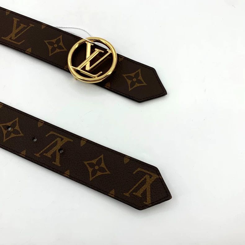 Louis Vuitton Louis Vuitton Dark brown logo presbyopic smooth buckle wai Size ONE SIZE - 4 Thumbnail