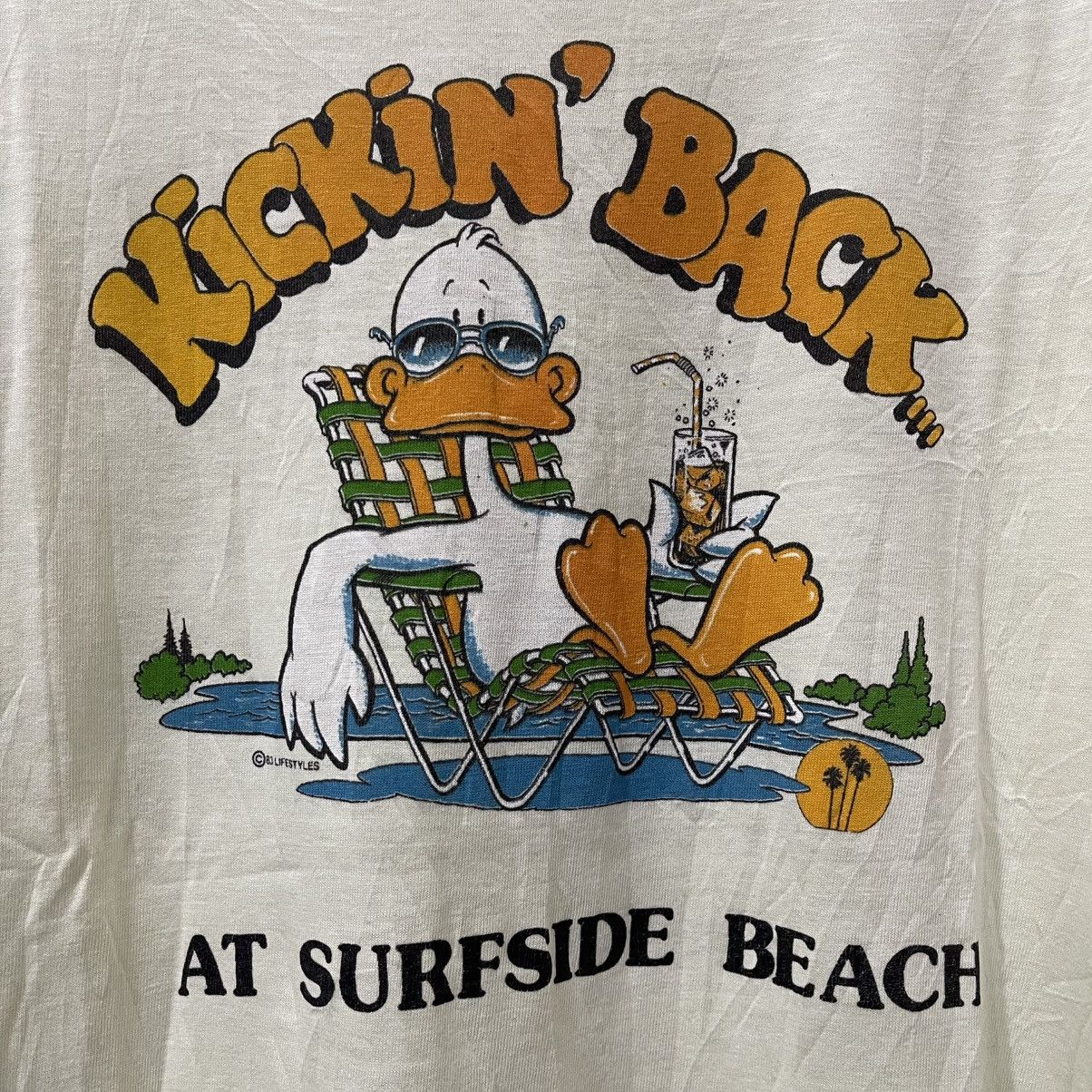 Vintage Rare 80s kickin’ back at surfside beach tee Size US M / EU 48-50 / 2 - 3 Thumbnail