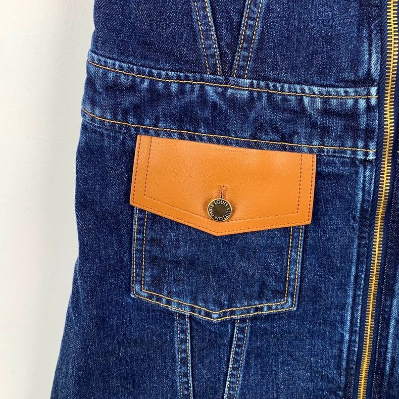 Louis Vuitton Louis Vuitton 23 denim dresses with dark blue pockets and Size XXS / US 00 / IT 34 - 4 Thumbnail